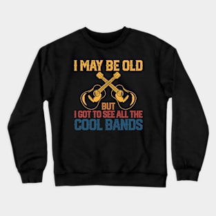 Guitar Band Guitar Player Vintage Crewneck Sweatshirt